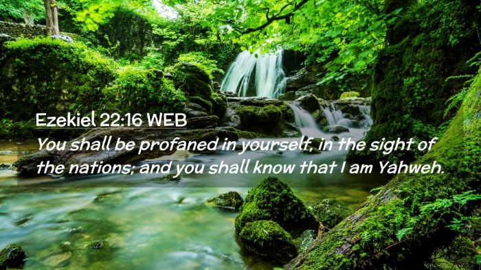 Picture 02 - Ezekiel 22:16 WEB Desktop Wallpaper - You shall be profaned in yourself, in the sight - Desktop Bible Verse Wallpaper