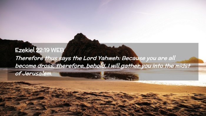 Picture 02 - Ezekiel 22:19 WEB Desktop Wallpaper - Therefore thus says the Lord Yahweh: Because you - Desktop Bible Verse Wallpaper