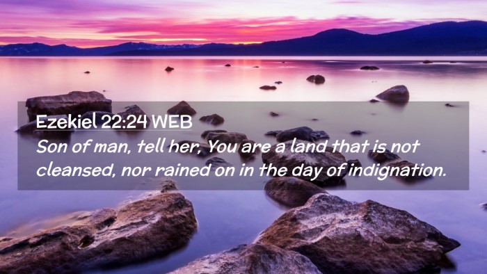 Picture 02 - Ezekiel 22:24 WEB Desktop Wallpaper - Son of man, tell her, You are a land that is not - Desktop Bible Verse Wallpaper