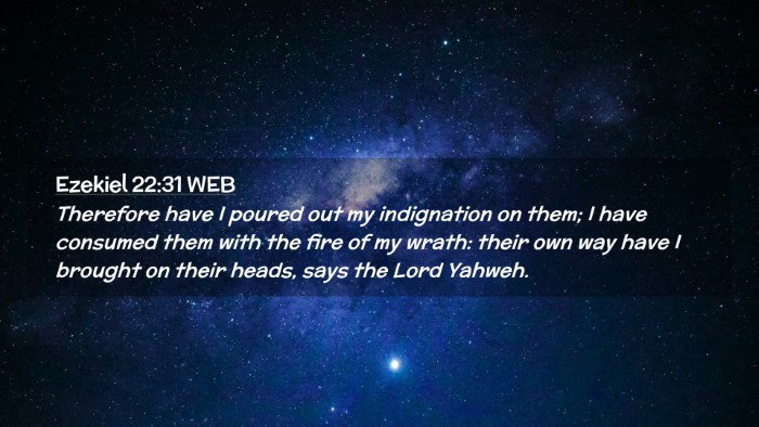 Picture 02 - Ezekiel 22:31 WEB Desktop Wallpaper - Therefore have I poured out my indignation on - Desktop Bible Verse Wallpaper