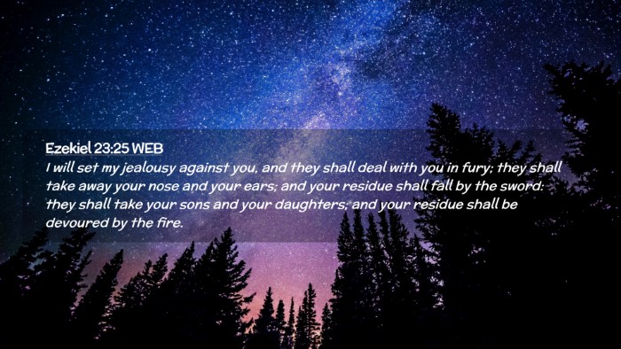 Picture 02 - Ezekiel 23:25 WEB Desktop Wallpaper - I will set my jealousy against you, and they - Desktop Bible Verse Wallpaper