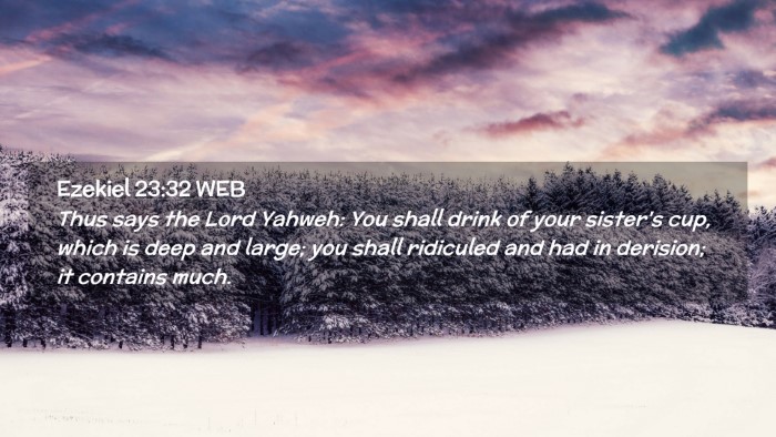 Picture 02 - Ezekiel 23:32 WEB Desktop Wallpaper - Thus says the Lord Yahweh: You shall drink of - Desktop Bible Verse Wallpaper