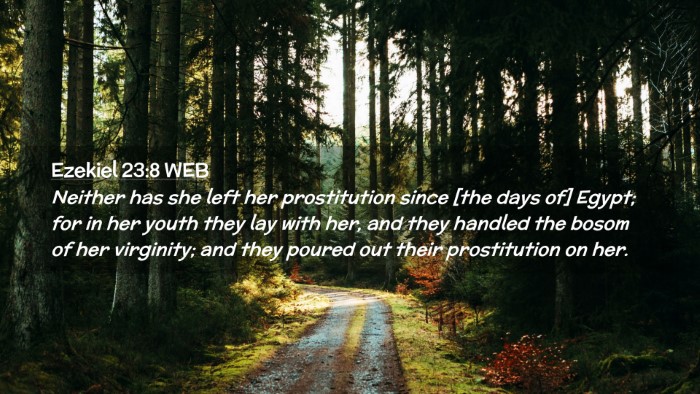 Picture 02 - Ezekiel 23:8 WEB Desktop Wallpaper - Neither has she left her prostitution since [the - Desktop Bible Verse Wallpaper