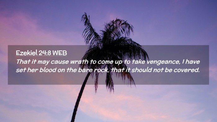 Picture 02 - Ezekiel 24:8 WEB Desktop Wallpaper - That it may cause wrath to come up to take - Desktop Bible Verse Wallpaper