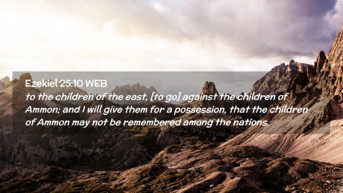 Picture 02 - Ezekiel 25:10 WEB Desktop Wallpaper - to the children of the east, [to go] against the - Desktop Bible Verse Wallpaper