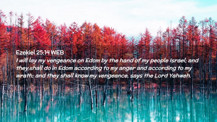 Picture 02 - Ezekiel 25:14 WEB Desktop Wallpaper - I will lay my vengeance on Edom by the hand of my - Desktop Bible Verse Wallpaper