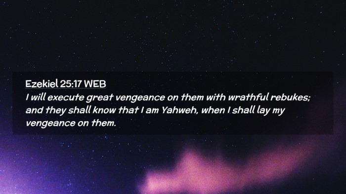 Picture 02 - Ezekiel 25:17 WEB Desktop Wallpaper - I will execute great vengeance on them with - Desktop Bible Verse Wallpaper