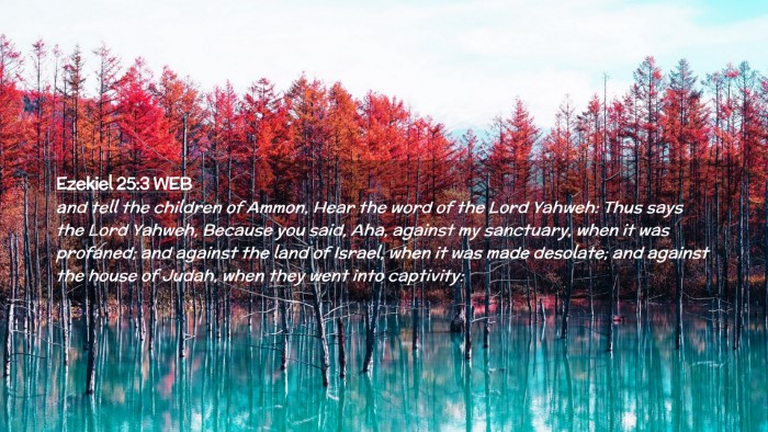 Picture 02 - Ezekiel 25:3 WEB Desktop Wallpaper - and tell the children of Ammon, Hear the word of - Desktop Bible Verse Wallpaper