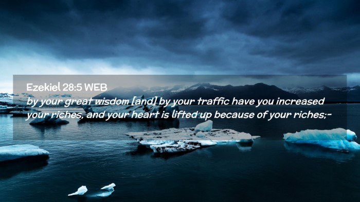 Picture 02 - Ezekiel 28:5 WEB Desktop Wallpaper - by your great wisdom [and] by your traffic have - Desktop Bible Verse Wallpaper