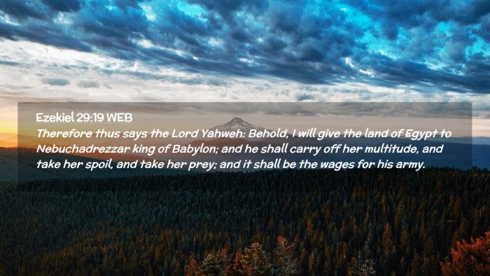 Picture 02 - Ezekiel 29:19 WEB Desktop Wallpaper - Therefore thus says the Lord Yahweh: Behold, I - Desktop Bible Verse Wallpaper