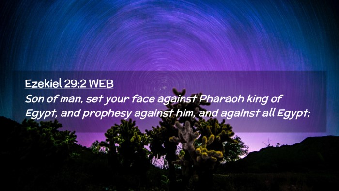Picture 02 - Ezekiel 29:2 WEB Desktop Wallpaper - Son of man, set your face against Pharaoh king of - Desktop Bible Verse Wallpaper