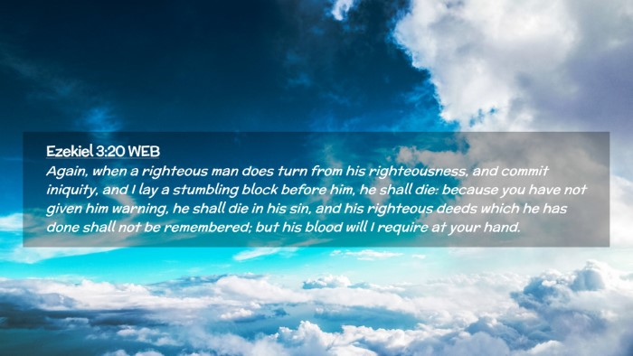 Picture 02 - Ezekiel 3:20 WEB Desktop Wallpaper - Again, when a righteous man does turn from his - Desktop Bible Verse Wallpaper