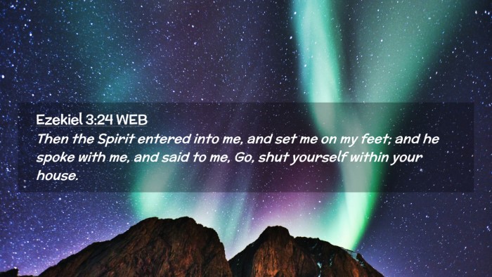 Picture 02 - Ezekiel 3:24 WEB Desktop Wallpaper - Then the Spirit entered into me, and set me on my - Desktop Bible Verse Wallpaper