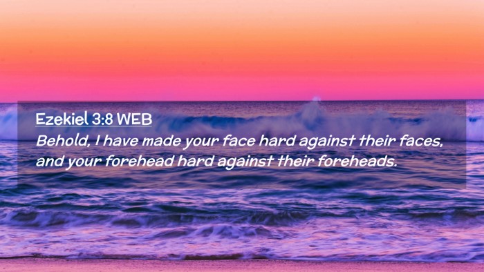 Picture 02 - Ezekiel 3:8 WEB Desktop Wallpaper - Behold, I have made your face hard against their - Desktop Bible Verse Wallpaper