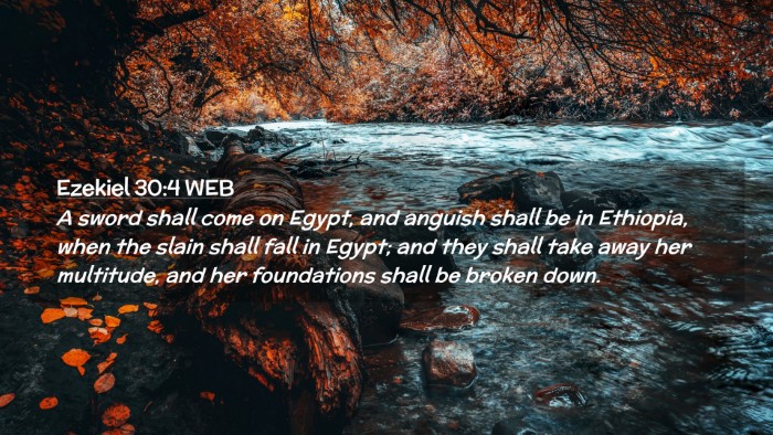 Picture 02 - Ezekiel 30:4 WEB Desktop Wallpaper - A sword shall come on Egypt, and anguish shall be - Desktop Bible Verse Wallpaper