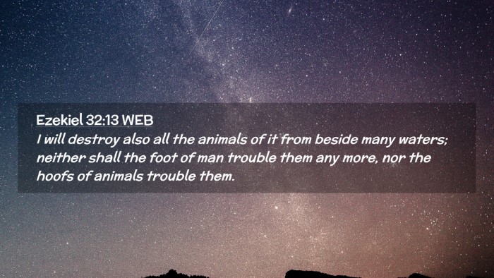 Picture 02 - Ezekiel 32:13 WEB Desktop Wallpaper - I will destroy also all the animals of it from - Desktop Bible Verse Wallpaper