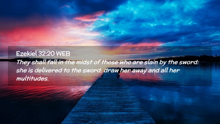 Picture 02 - Ezekiel 32:20 WEB Desktop Wallpaper - They shall fall in the midst of those who are - Desktop Bible Verse Wallpaper