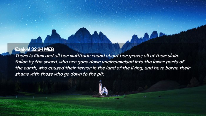 Picture 02 - Ezekiel 32:24 WEB Desktop Wallpaper - There is Elam and all her multitude round about - Desktop Bible Verse Wallpaper