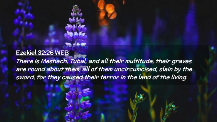 Picture 02 - Ezekiel 32:26 WEB Desktop Wallpaper - There is Meshech, Tubal, and all their multitude; - Desktop Bible Verse Wallpaper
