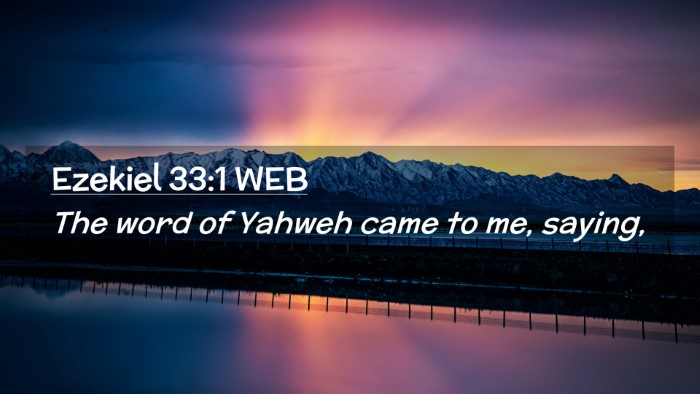 Picture 02 - Ezekiel 33:1 WEB Desktop Wallpaper - The word of Yahweh came to me, - Desktop Bible Verse Wallpaper