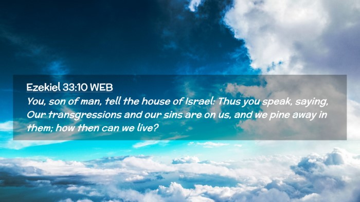 Picture 02 - Ezekiel 33:10 WEB Desktop Wallpaper - You, son of man, tell the house of Israel: Thus - Desktop Bible Verse Wallpaper