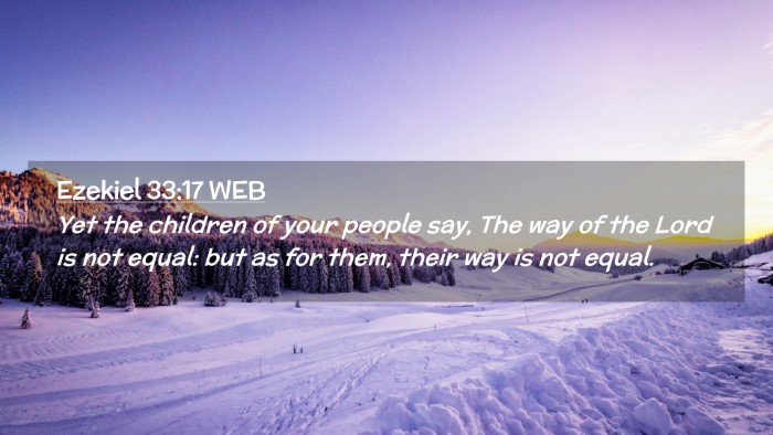 Picture 02 - Ezekiel 33:17 WEB Desktop Wallpaper - Yet the children of your people say, The way of - Desktop Bible Verse Wallpaper