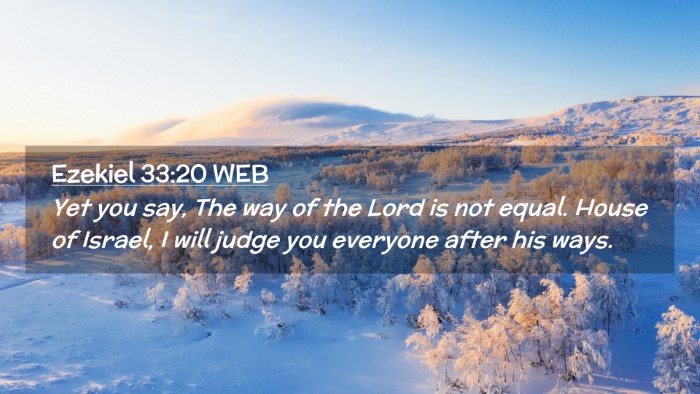 Picture 02 - Ezekiel 33:20 WEB Desktop Wallpaper - Yet you say, The way of the Lord is not equal. - Desktop Bible Verse Wallpaper