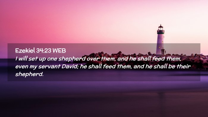 Picture 02 - Ezekiel 34:23 WEB Desktop Wallpaper - I will set up one shepherd over them, and he - Desktop Bible Verse Wallpaper