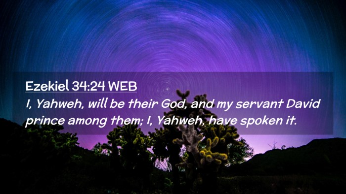 Picture 02 - Ezekiel 34:24 WEB Desktop Wallpaper - I, Yahweh, will be their God, and my servant - Desktop Bible Verse Wallpaper