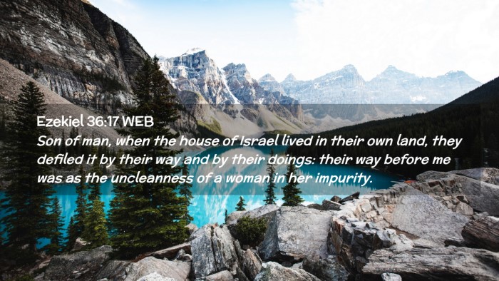 Picture 02 - Ezekiel 36:17 WEB Desktop Wallpaper - Son of man, when the house of Israel lived in - Desktop Bible Verse Wallpaper