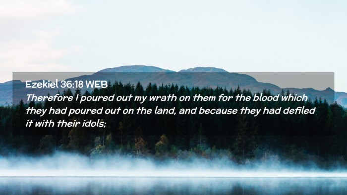 Picture 02 - Ezekiel 36:18 WEB Desktop Wallpaper - Therefore I poured out my wrath on them for the - Desktop Bible Verse Wallpaper