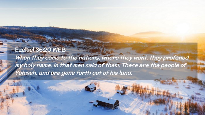 Picture 02 - Ezekiel 36:20 WEB Desktop Wallpaper - When they came to the nations, where they went, - Desktop Bible Verse Wallpaper