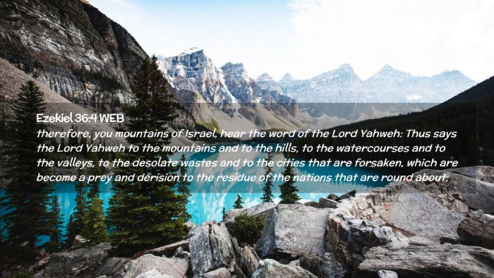 Picture 02 - Ezekiel 36:4 WEB Desktop Wallpaper - therefore, you mountains of Israel, hear the word - Desktop Bible Verse Wallpaper
