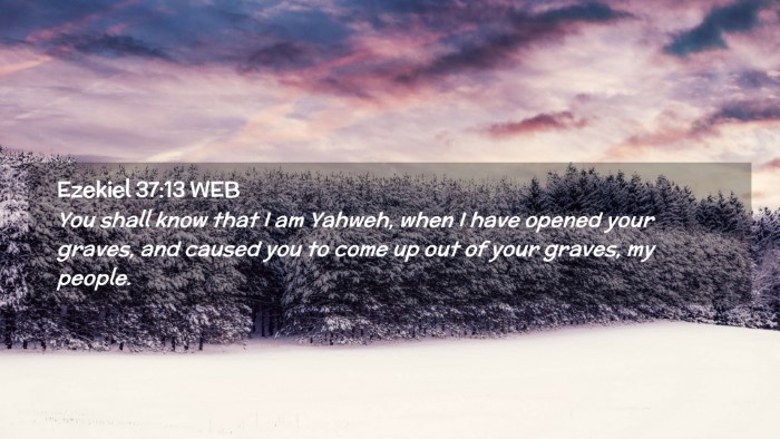 Picture 02 - Ezekiel 37:13 WEB Desktop Wallpaper - You shall know that I am Yahweh, when I have - Desktop Bible Verse Wallpaper