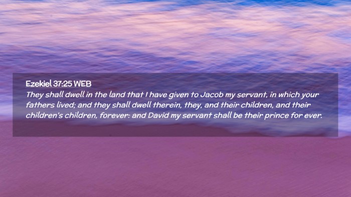 Picture 02 - Ezekiel 37:25 WEB Desktop Wallpaper - They shall dwell in the land that I have given to - Desktop Bible Verse Wallpaper