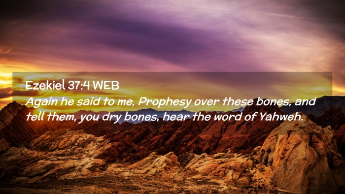 Picture 02 - Ezekiel 37:4 WEB Desktop Wallpaper - Again he said to me, Prophesy over these bones, - Desktop Bible Verse Wallpaper