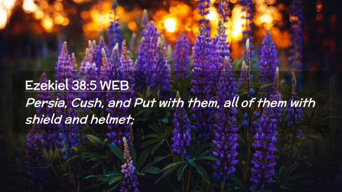 Picture 02 - Ezekiel 38:5 WEB Desktop Wallpaper - Persia, Cush, and Put with them, all of them with - Desktop Bible Verse Wallpaper