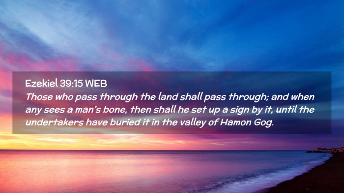 Picture 02 - Ezekiel 39:15 WEB Desktop Wallpaper - Those who pass through the land shall pass - Desktop Bible Verse Wallpaper