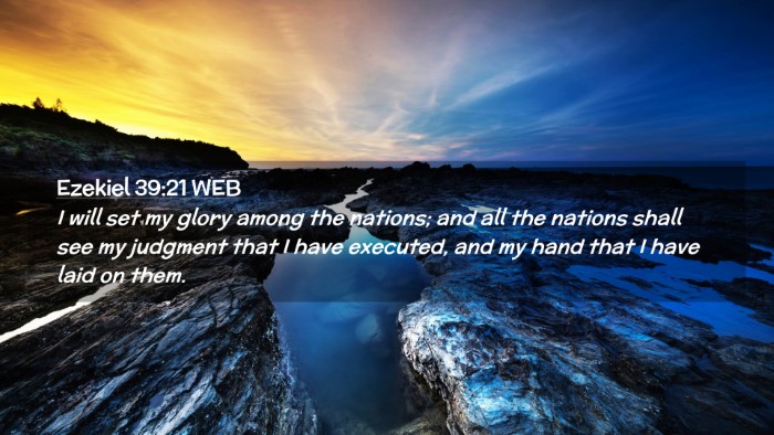 Picture 02 - Ezekiel 39:21 WEB Desktop Wallpaper - I will set my glory among the nations; and all - Desktop Bible Verse Wallpaper