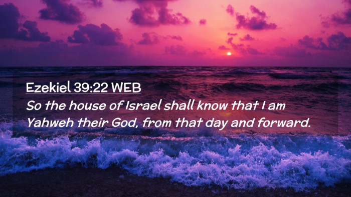 Picture 02 - Ezekiel 39:22 WEB Desktop Wallpaper - So the house of Israel shall know that I am - Desktop Bible Verse Wallpaper