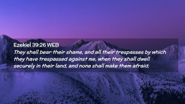 Picture 02 - Ezekiel 39:26 WEB Desktop Wallpaper - They shall bear their shame, and all their - Desktop Bible Verse Wallpaper