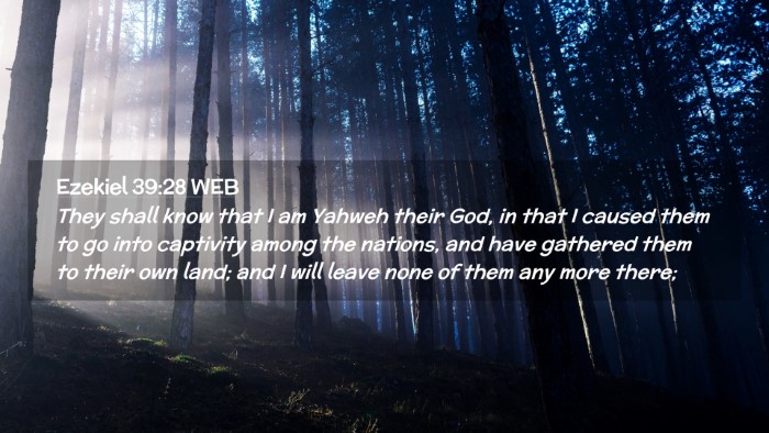 Picture 02 - Ezekiel 39:28 WEB Desktop Wallpaper - They shall know that I am Yahweh their God, in - Desktop Bible Verse Wallpaper