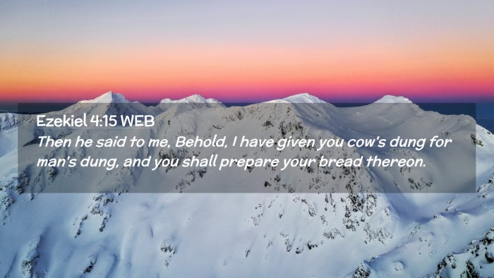 Picture 02 - Ezekiel 4:15 WEB Desktop Wallpaper - Then he said to me, Behold, I have given you - Desktop Bible Verse Wallpaper