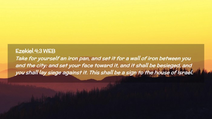 Picture 02 - Ezekiel 4:3 WEB Desktop Wallpaper - Take for yourself an iron pan, and set it for a - Desktop Bible Verse Wallpaper
