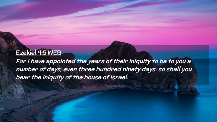 Picture 02 - Ezekiel 4:5 WEB Desktop Wallpaper - For I have appointed the years of their iniquity - Desktop Bible Verse Wallpaper