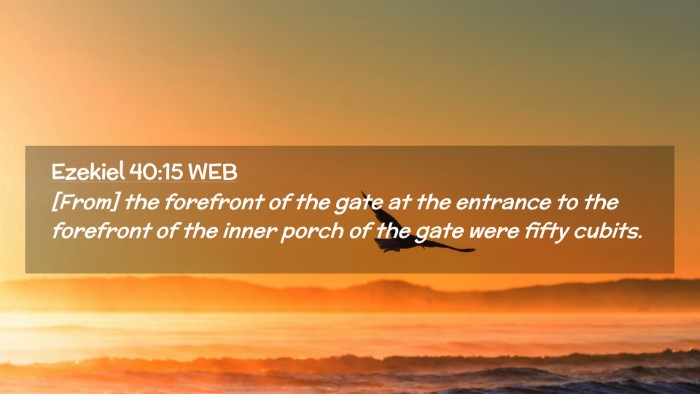 Picture 02 - Ezekiel 40:15 WEB Desktop Wallpaper - [From] the forefront of the gate at the entrance - Desktop Bible Verse Wallpaper
