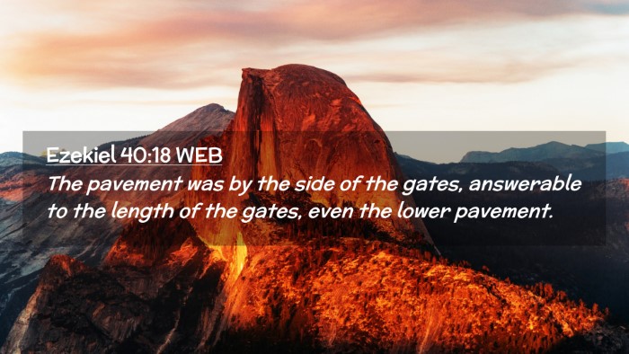 Picture 02 - Ezekiel 40:18 WEB Desktop Wallpaper - The pavement was by the side of the gates, - Desktop Bible Verse Wallpaper