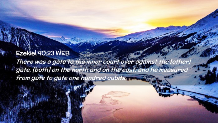 Picture 02 - Ezekiel 40:23 WEB Desktop Wallpaper - There was a gate to the inner court over against - Desktop Bible Verse Wallpaper