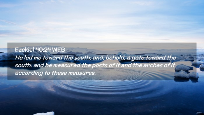 Picture 02 - Ezekiel 40:24 WEB Desktop Wallpaper - He led me toward the south; and, behold, a gate - Desktop Bible Verse Wallpaper