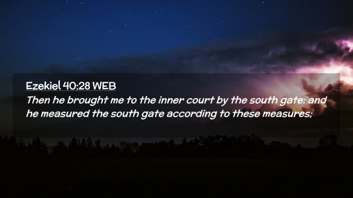 Picture 02 - Ezekiel 40:28 WEB Desktop Wallpaper - Then he brought me to the inner court by the - Desktop Bible Verse Wallpaper